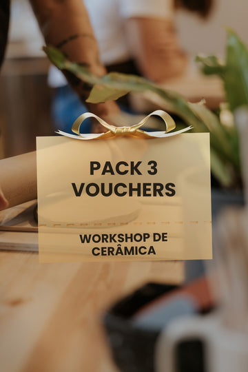 Pacote de 3 Vouchers Workshop de Cerâmica